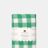 Talking Tables Green & White Fabric Gingham Tablecloth.