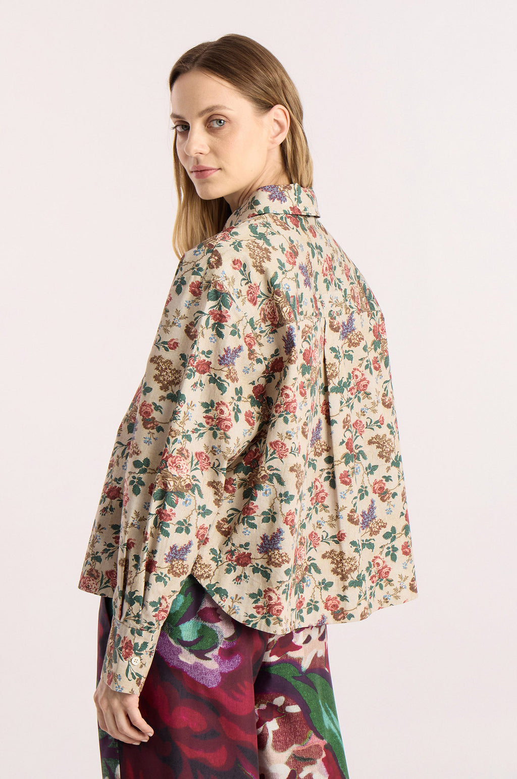 Frances Cotton Shirt Rose Beige