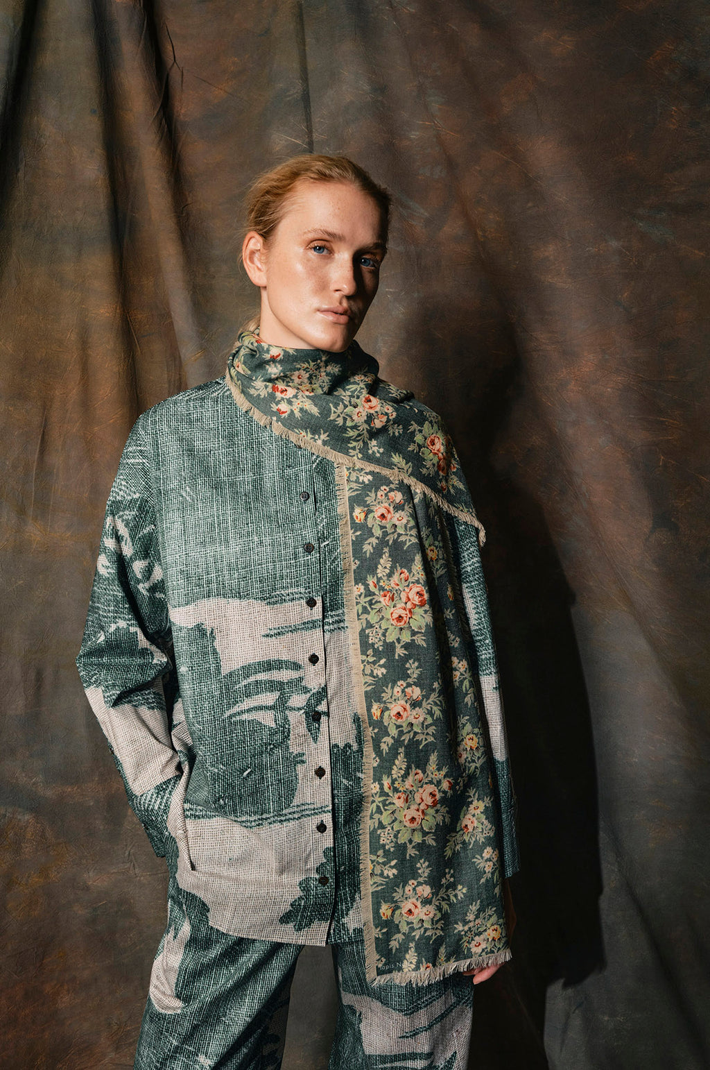 Long Darcy Scarf Green