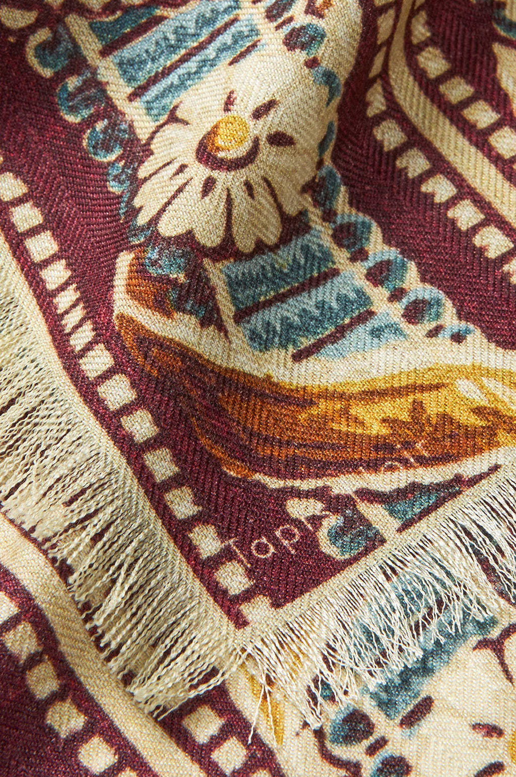 Wool Small Gabby Scarf Bordeaux