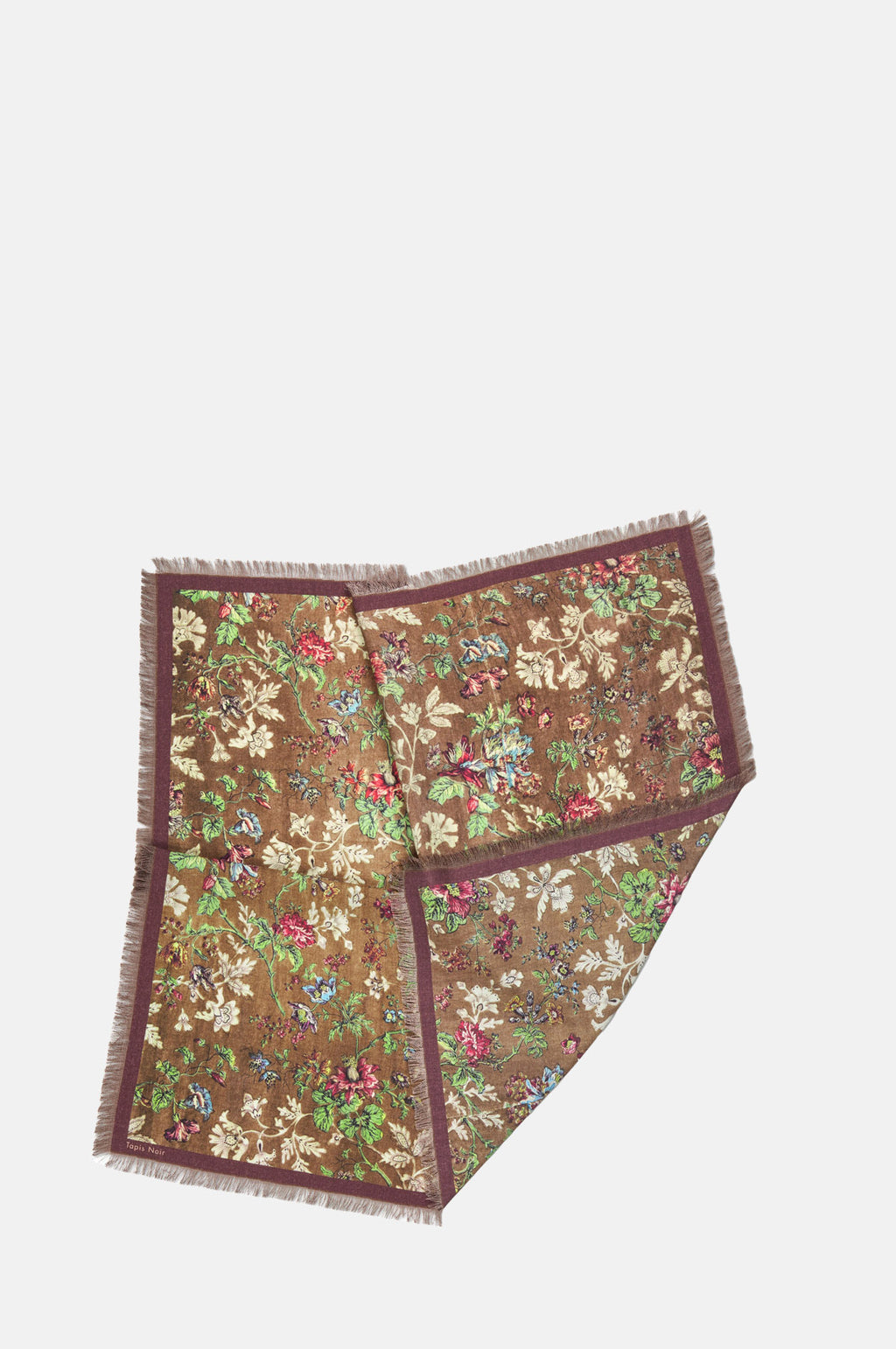 Tapis Noir Wool Small Gladys Scarf Brown.