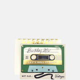 The First Snow Birthday Mix Cassette Tape Greeting Card.