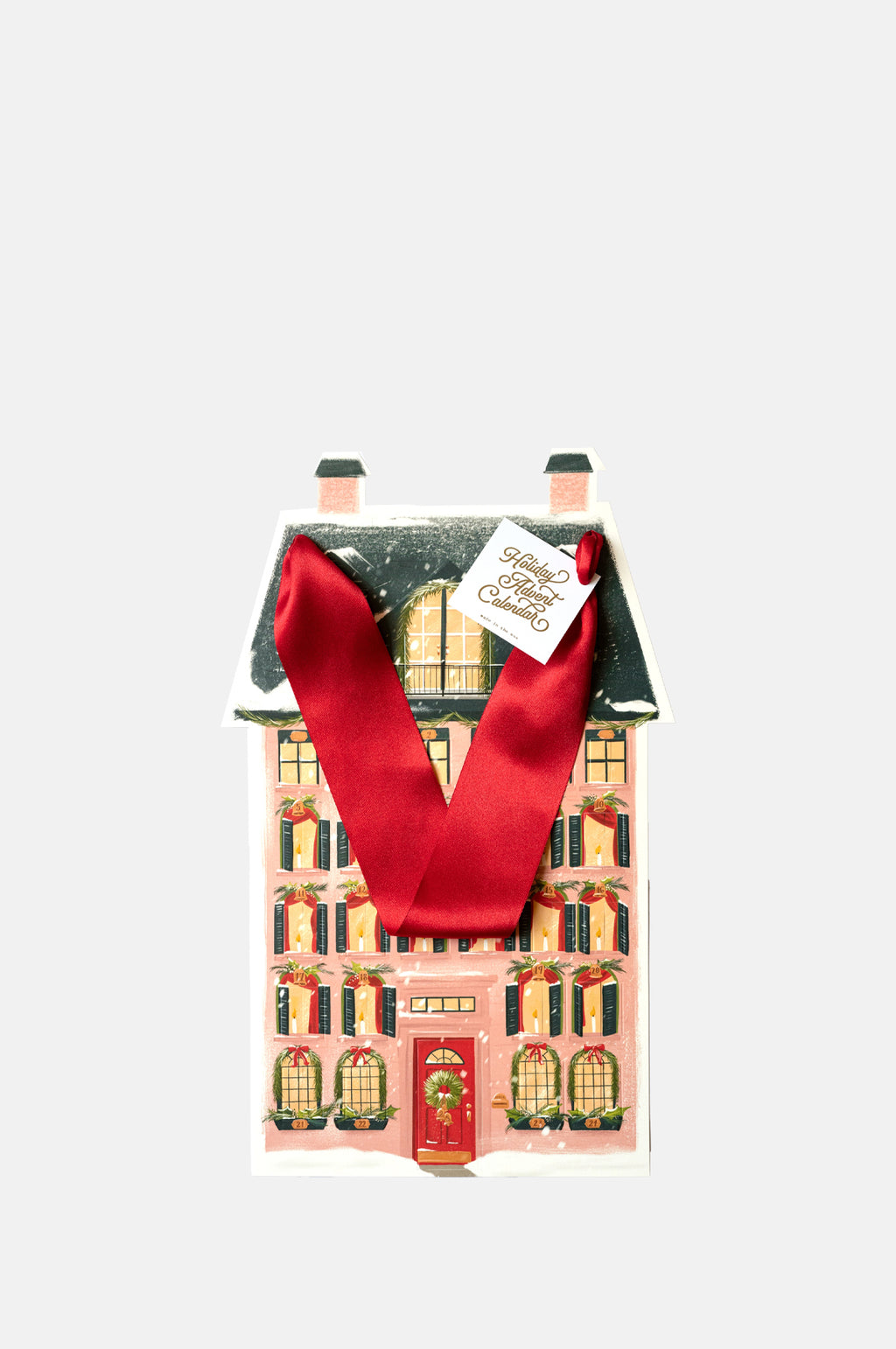 The First Snow Christmas Countdown Paper Calendar Holiday Advent.