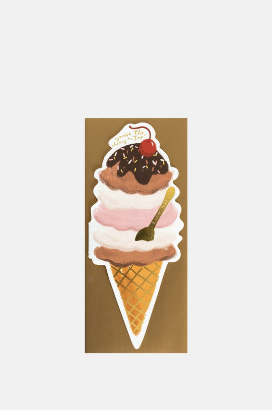 Ice Cream Cone 'Cherry On Top' Greeting Card