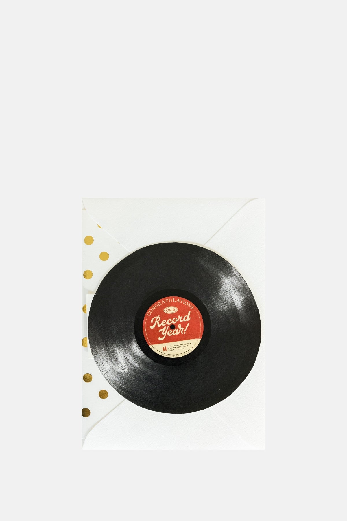 The First Snow Record Year - Congratulations Geeting Card Vinyl Disc.