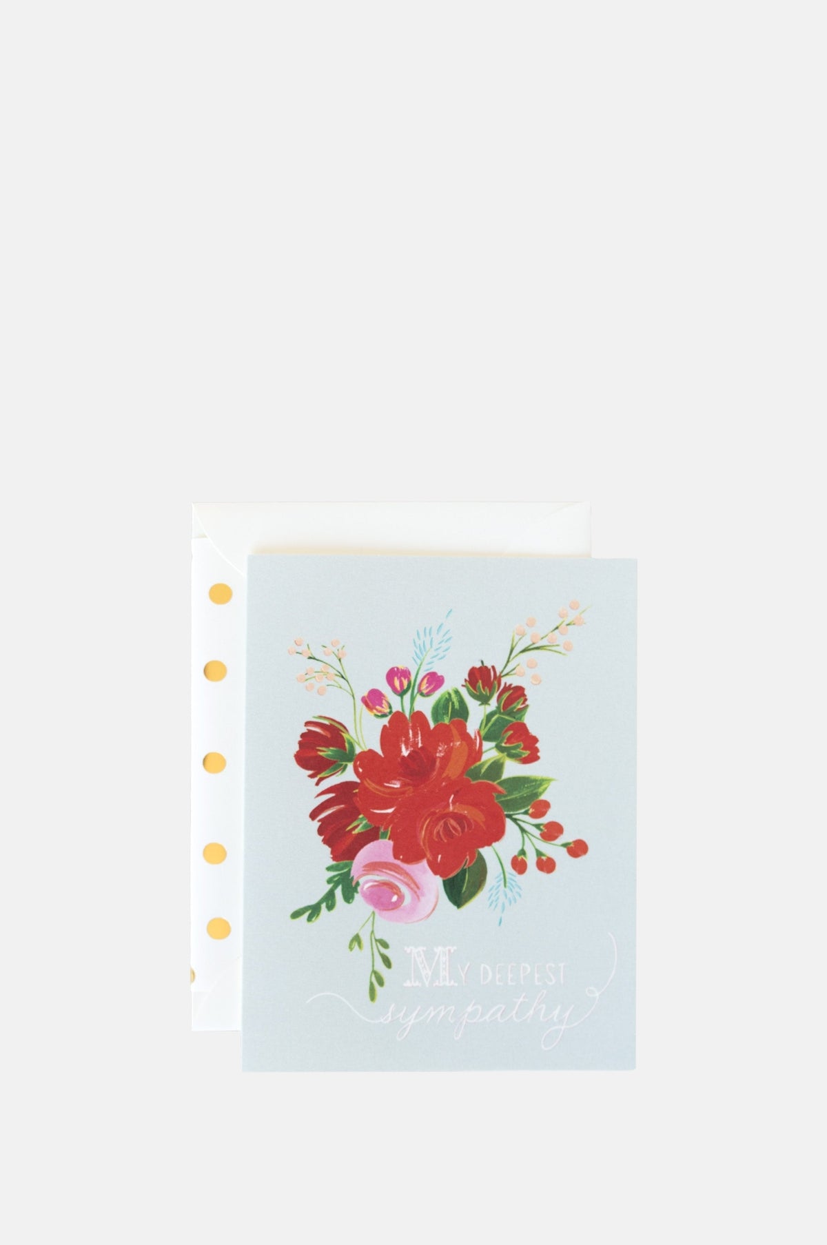 The First Snow Sympathy Flowers Greeting Card.