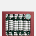 The Handmade Christmas Co Green Gingham Christmas Crackers.