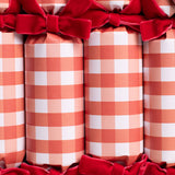 Red Gingham Christmas Crackers