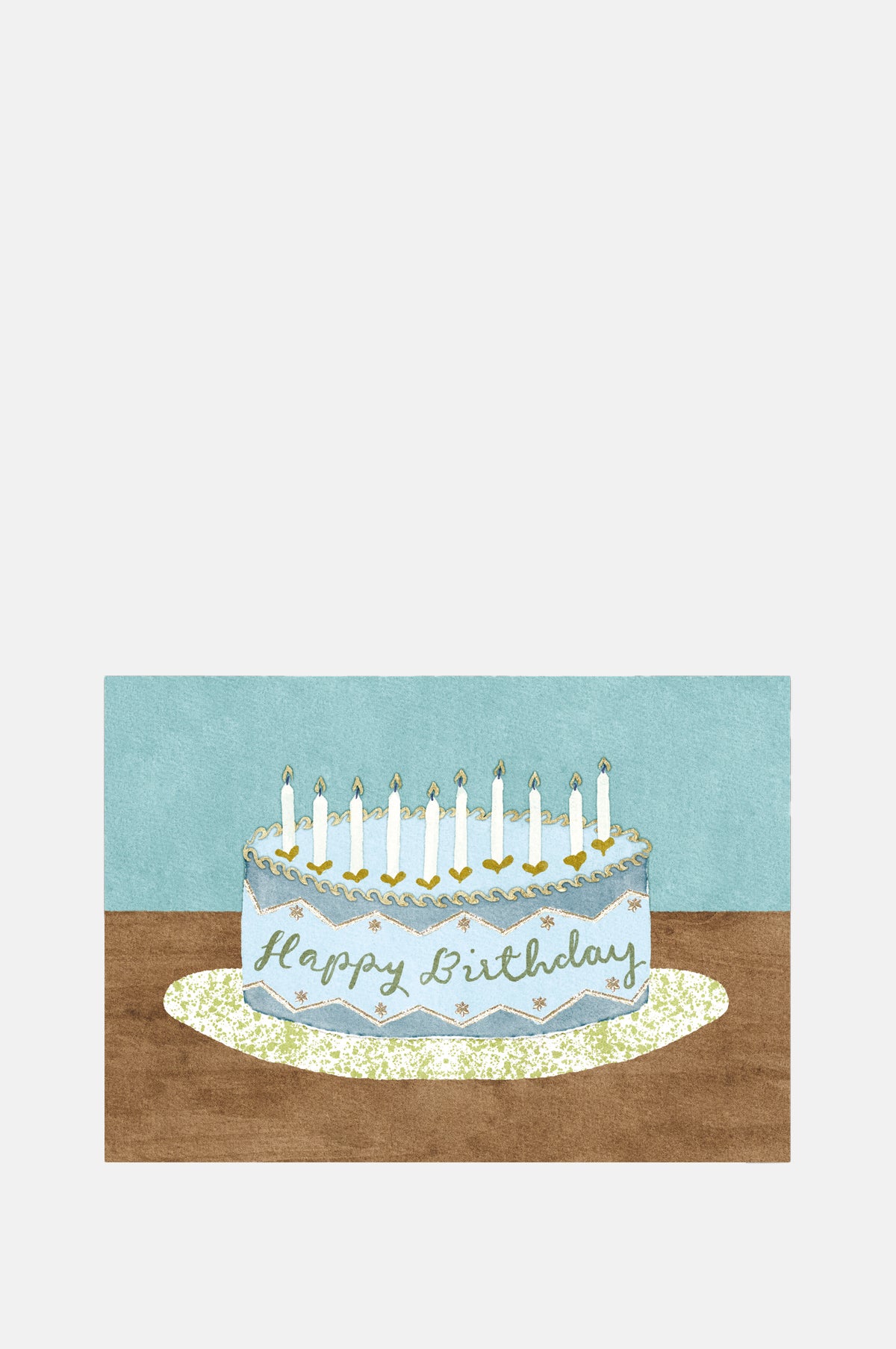 The Kensington Paperie Blue Cake Birthday Greetings Card.
