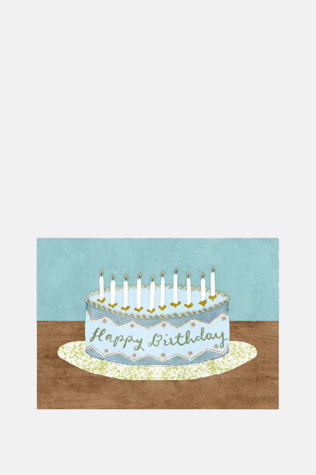 The Kensington Paperie Blue Cake Birthday Greetings Card.