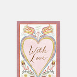 The Kensington Paperie Hearts Delight with Love Greetings Card.