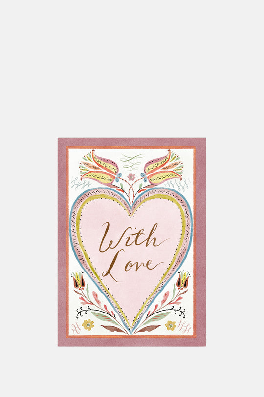 Heart's Delight with Love Greetings Card