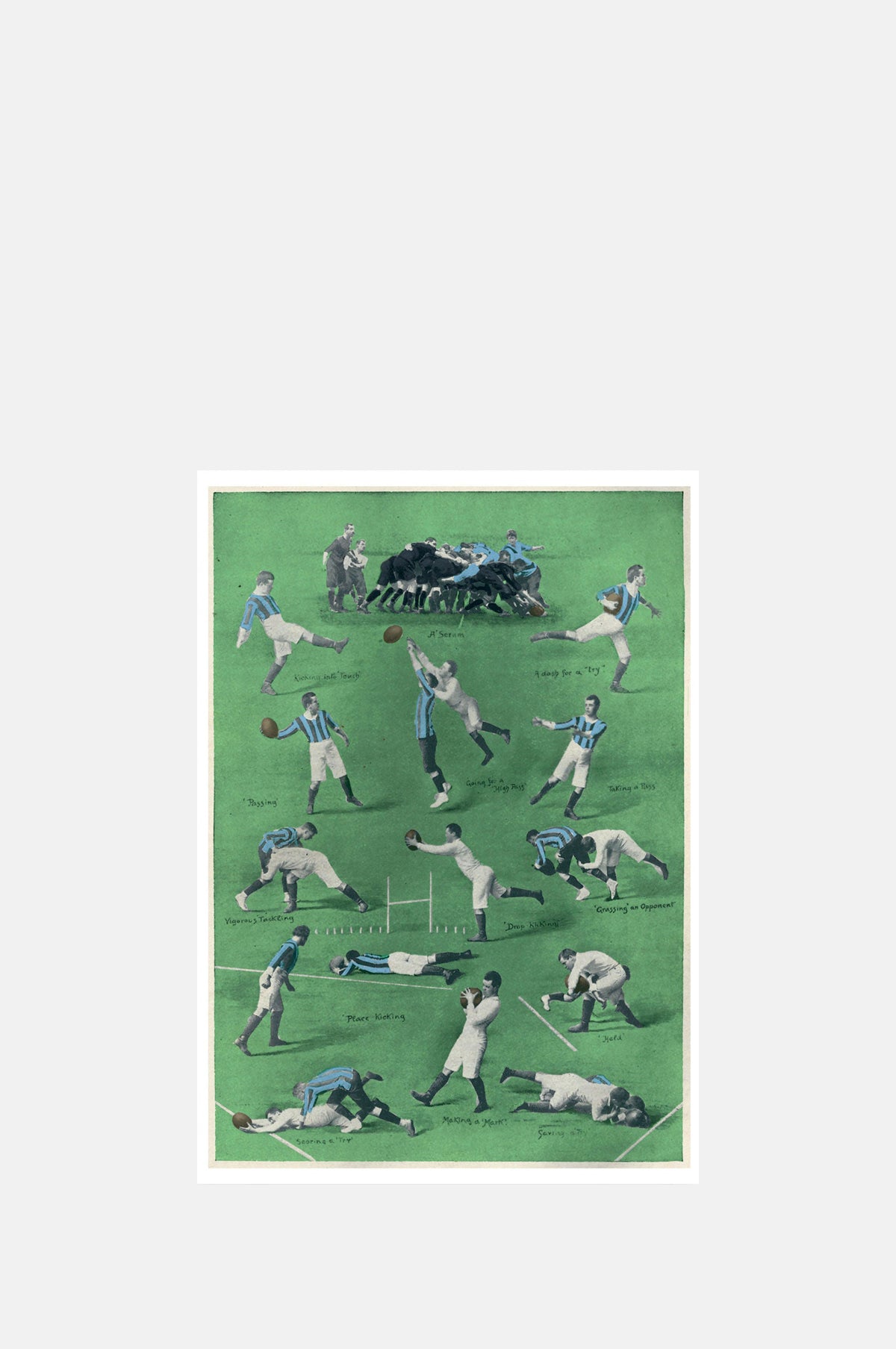 The Pattern Book Football The rugby Union Game Greeting Card.
