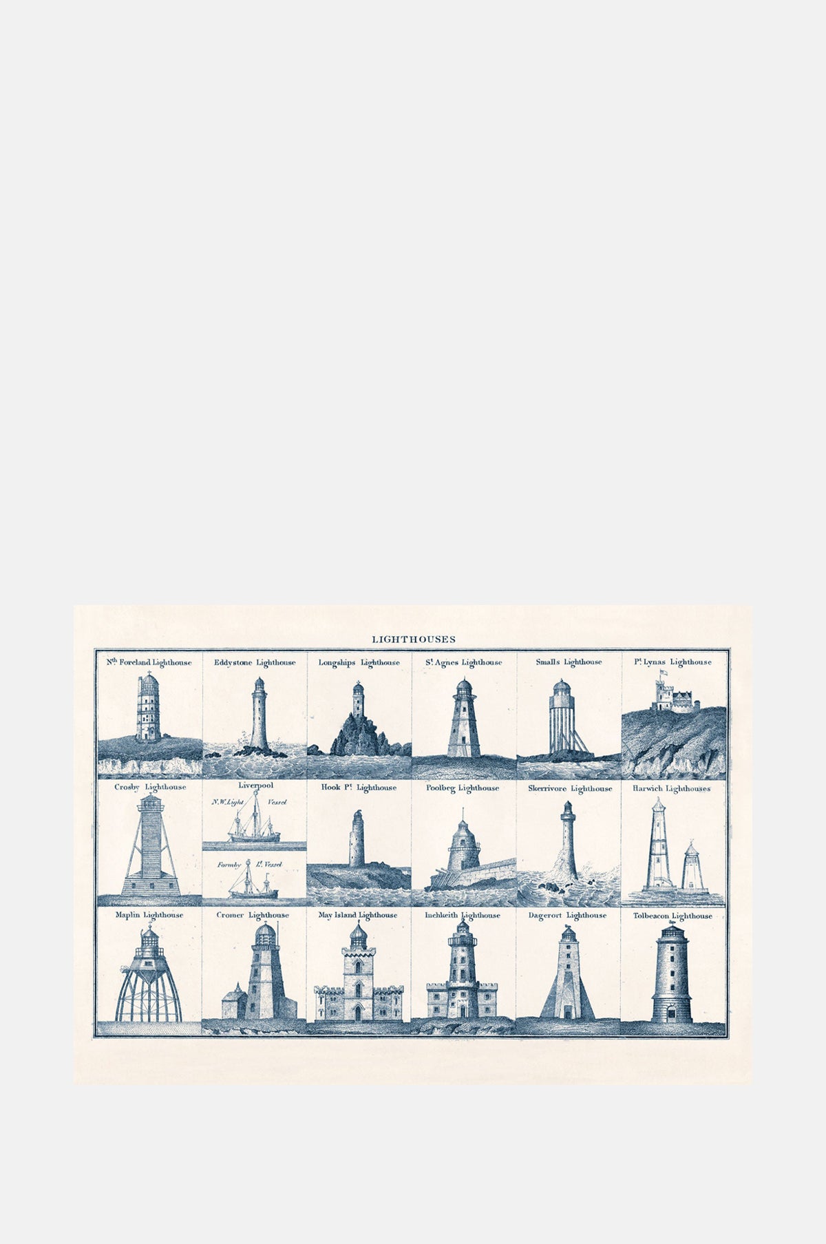 The Pattern Book Lighthouses Greeting Card.