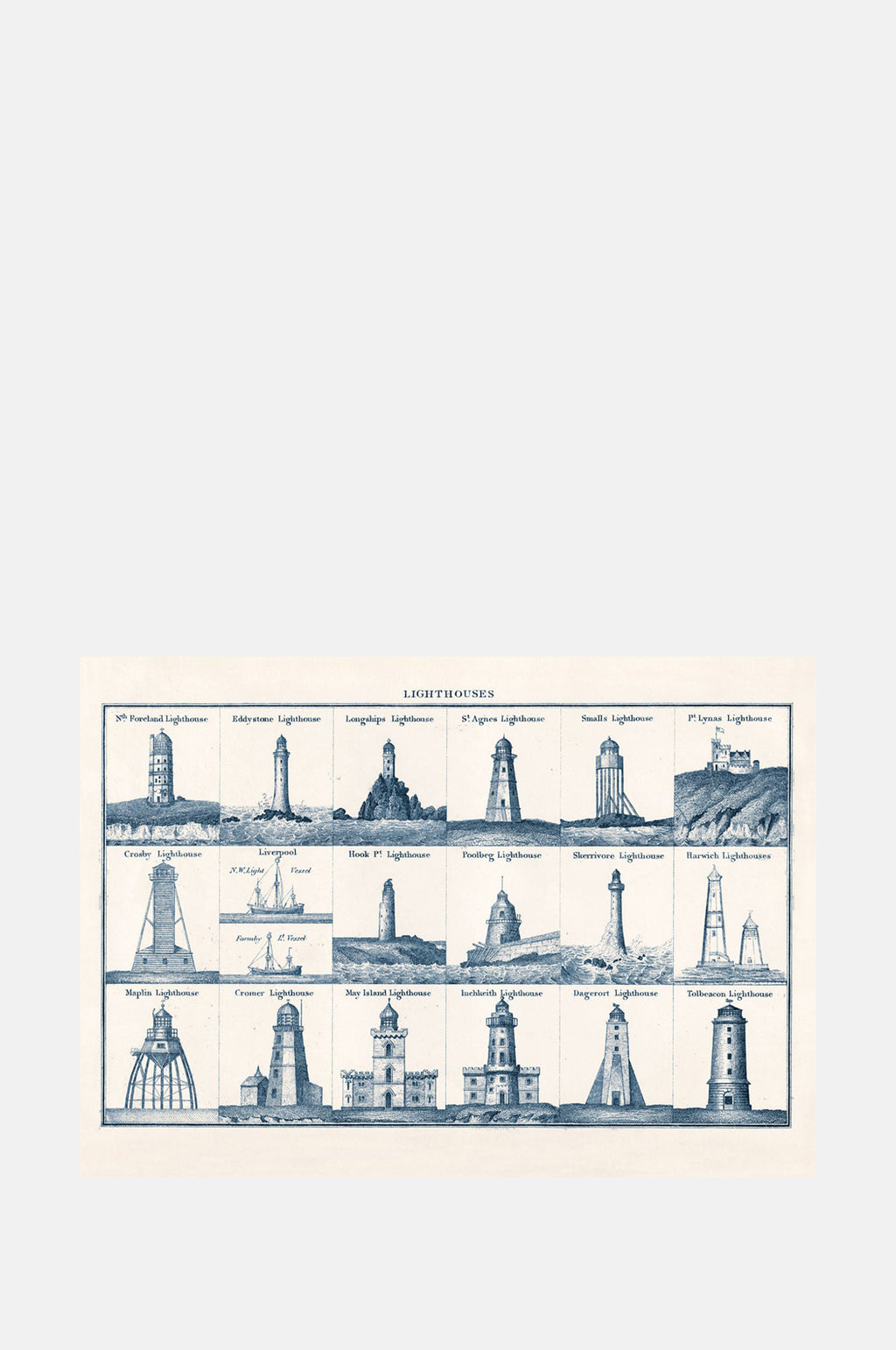 The Pattern Book Lighthouses Greeting Card.