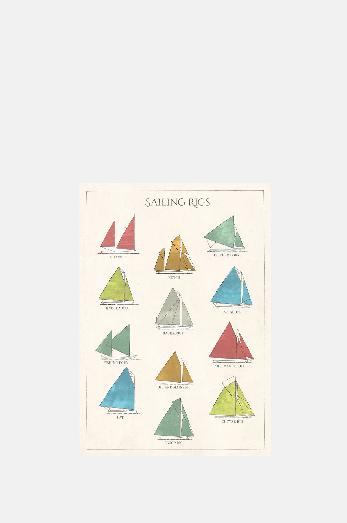 The Pattern Book Sailing Rigs Greeting Card.