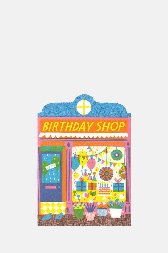 Birthday Shop Die Cut Card
