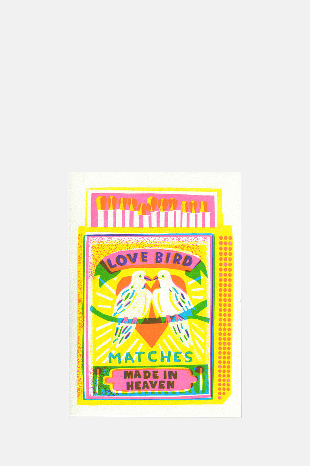 The Printed Peanut Love Bird Matches Card.