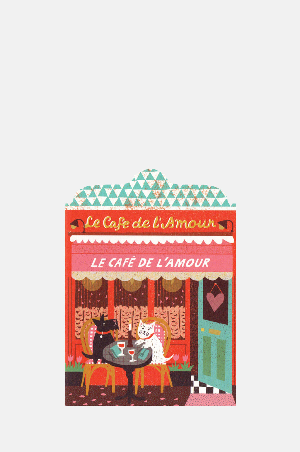 The Printed Peanut Love Cafe Die Cut Card.