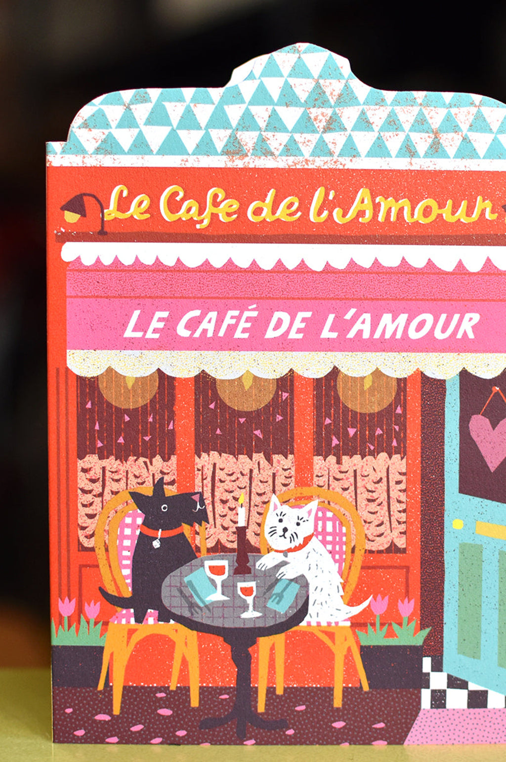 Love Cafe Die Cut Card