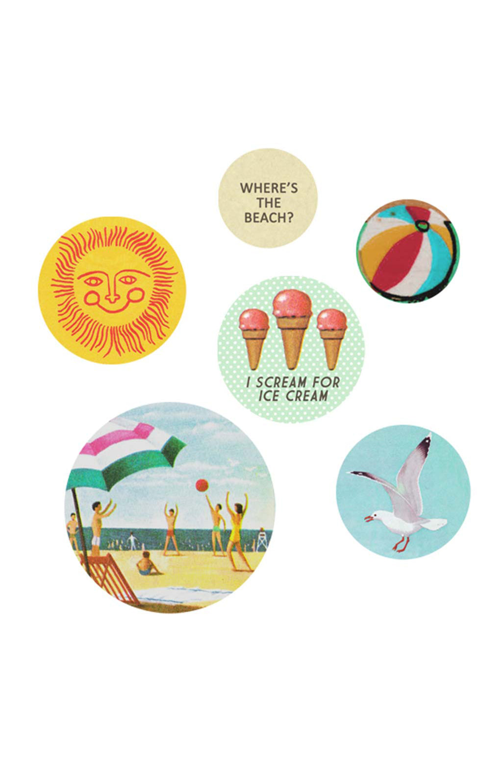 Beach Pack of Buttons