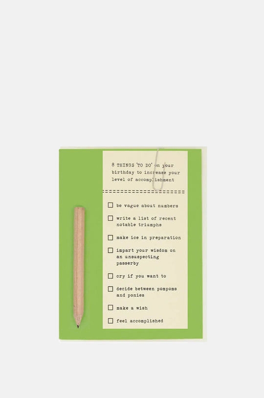 Birthday To Do Card