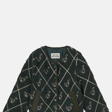 The Tiny Big Sister Diamond Geese Sherpa Jacket.