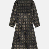 Dots Flowers Smock Dress Navy