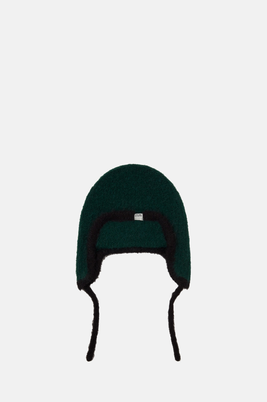 The Tiny Big Sister Earflap Beanie Bottle Green.