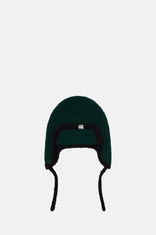 Earflap Beanie Bottle Green
