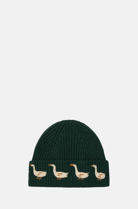 Geese Beanie Ink Blue