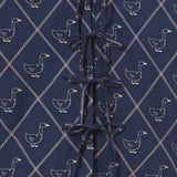 Geese Bow Blouse Navy