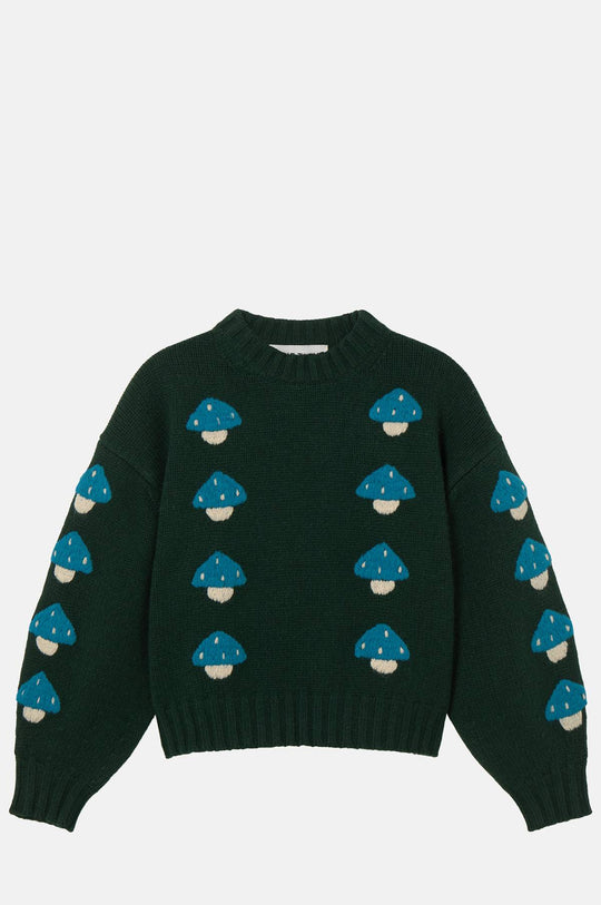 Mushrooms Sweater Ink Blue