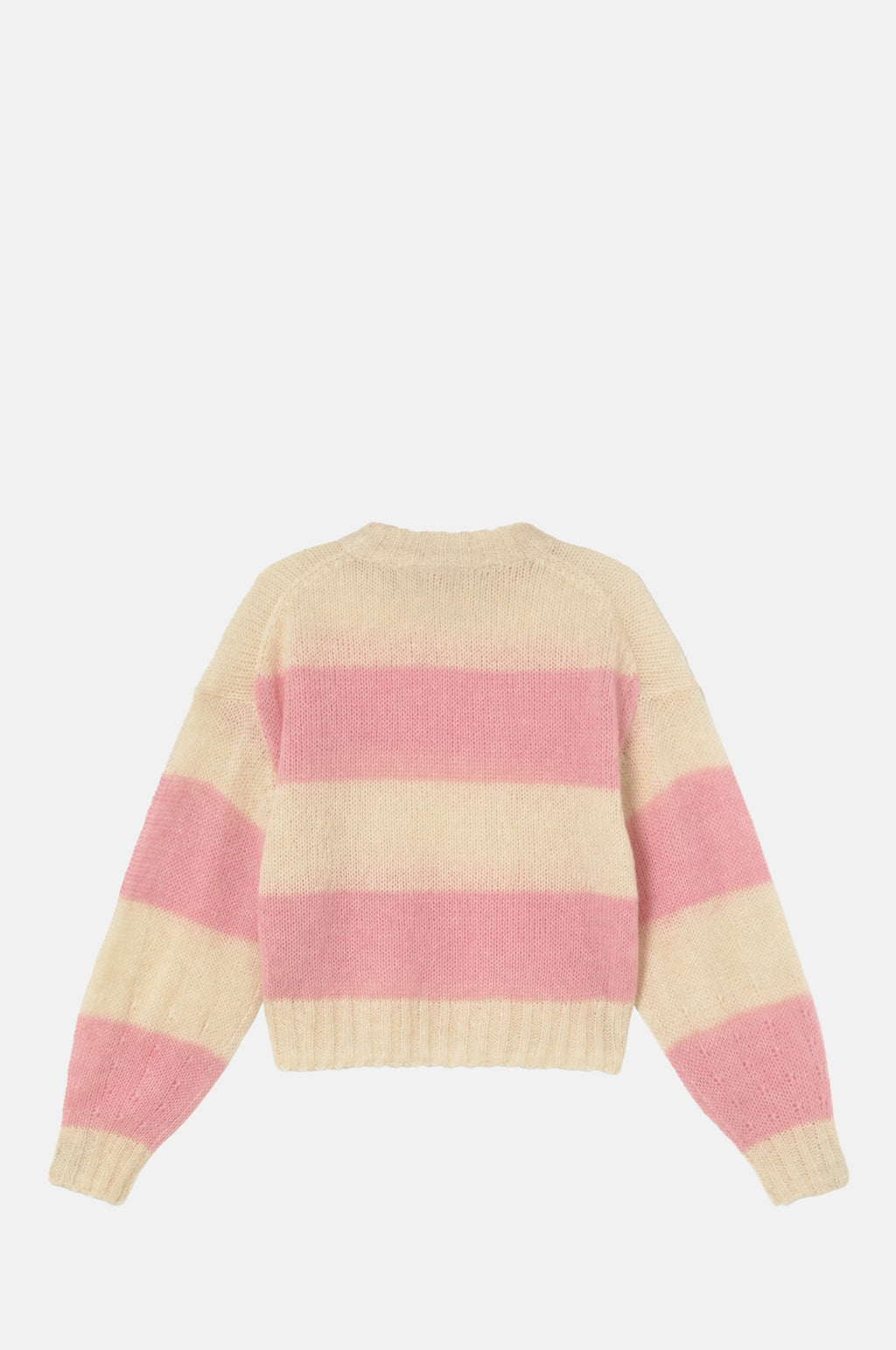 Oversized Striped Sweater Vanilla/Pastel Pink