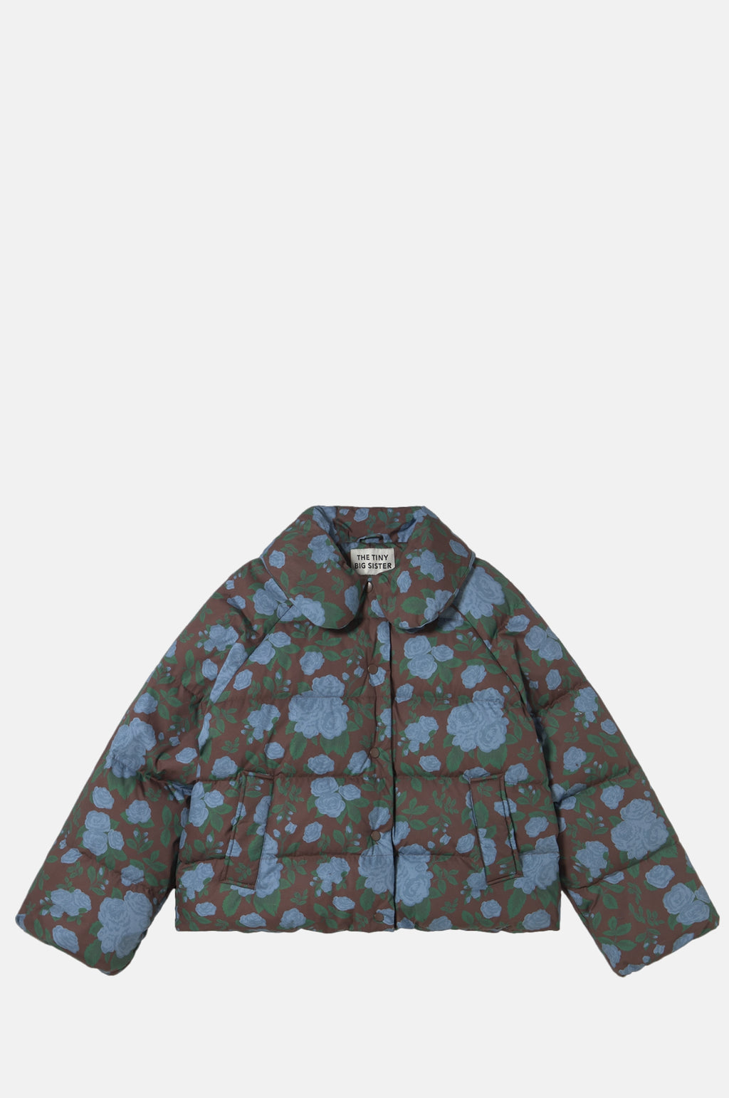 The Tiny Big Sister Roses Short Jacket Dark Brown.