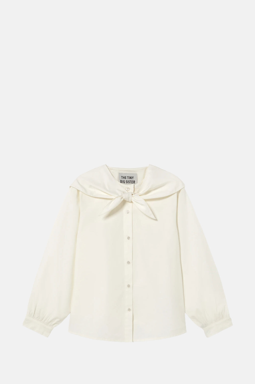 The Tiny Big Sister Scarf Neck Blouse Off-White.