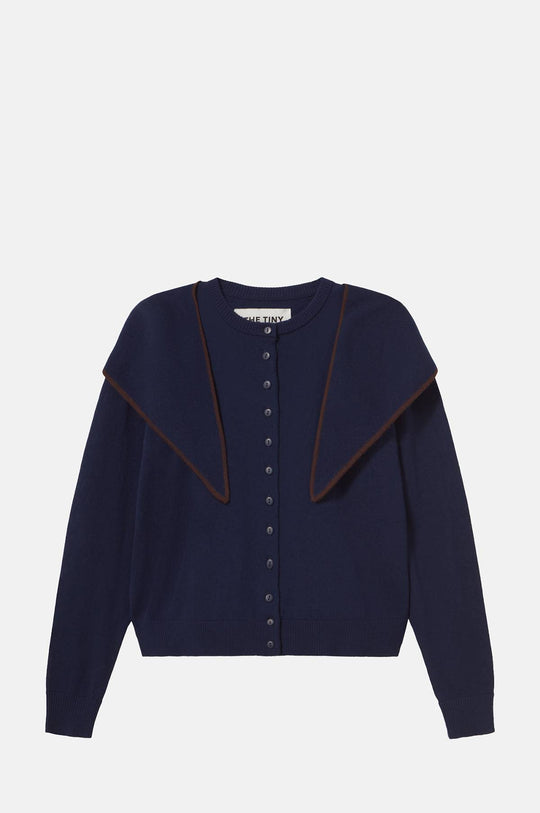 Scarf Neck Lara Cardigan Navy