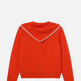 Scarf Neck Lara Cardigan Dark Red