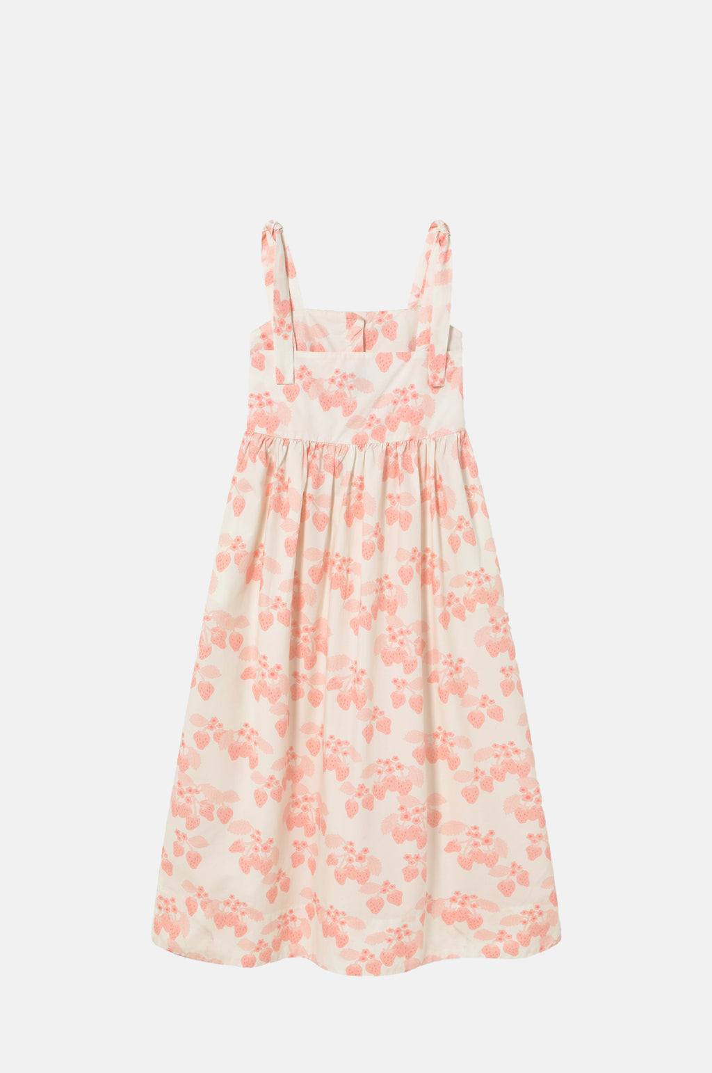 Strawberries Midi Dress Off-White