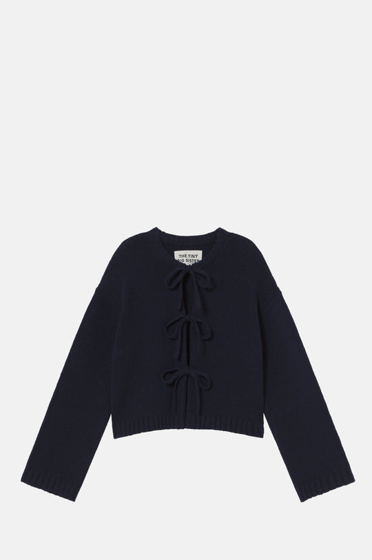 Tie Detail Cardigan Navy