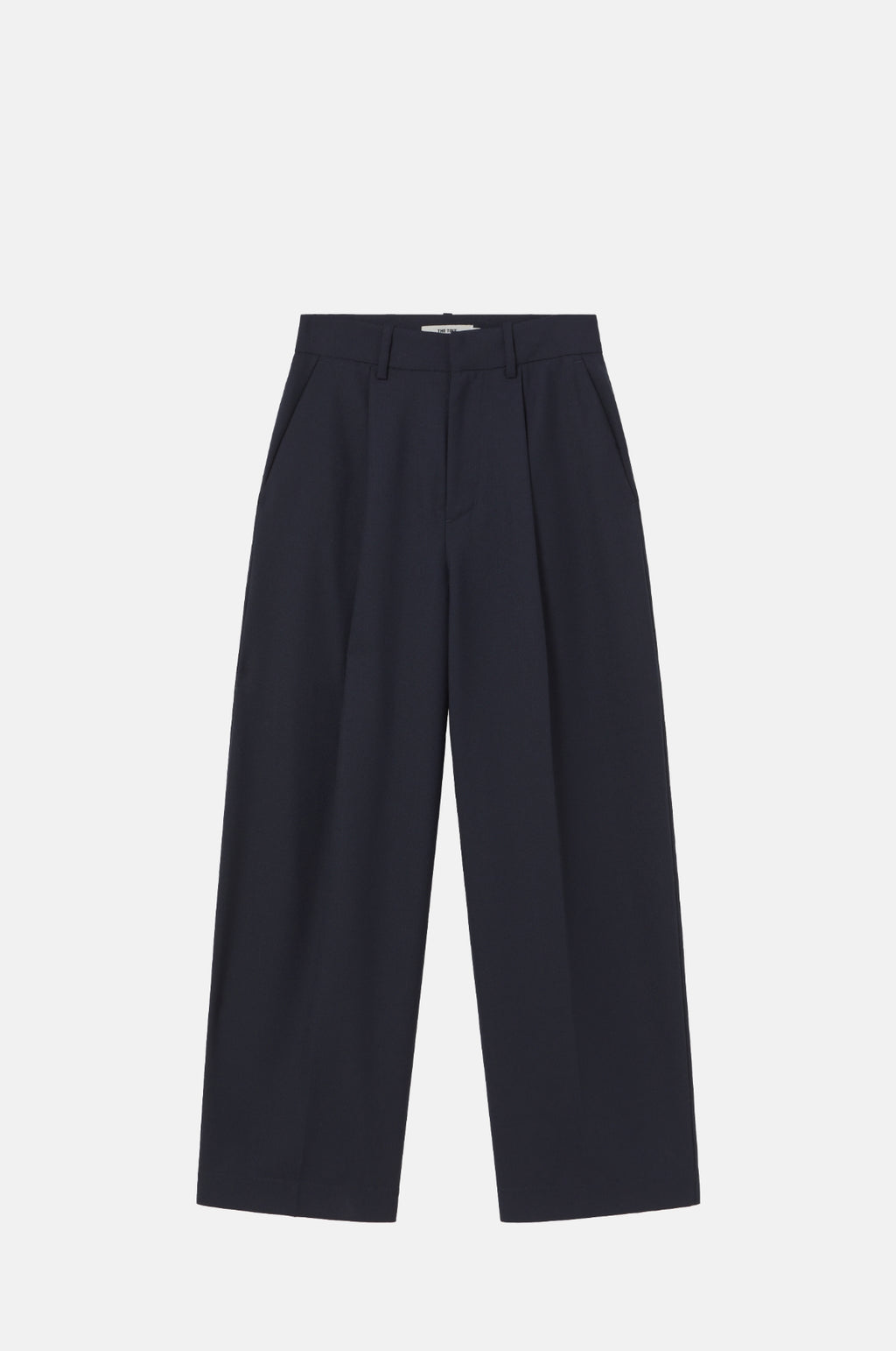 The Tiny Big Sister Wool Pleated Trousers Navy.