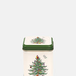 Tin Treats Spode Christmas Tree 100g Square Tin with Fudge.