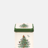 Tin Treats Spode Christmas Tree 100g Square Tin with Fudge.