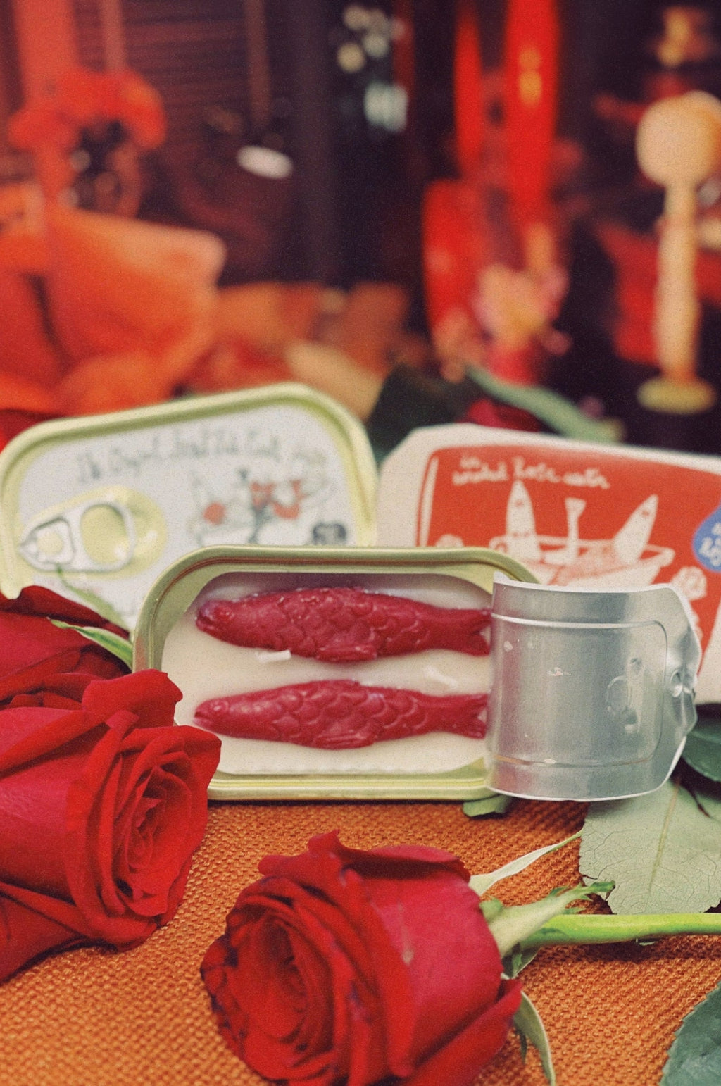 Smoked Rose Water Tinned Fish Candle