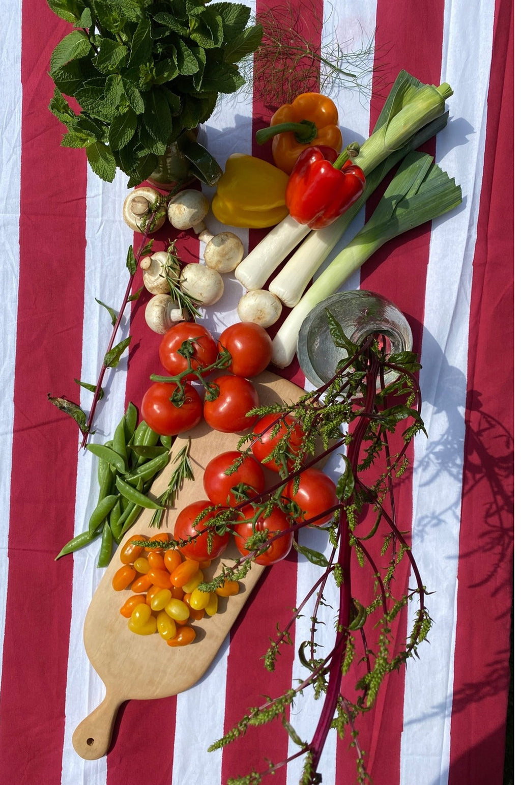 Red Stripe Tablecloth