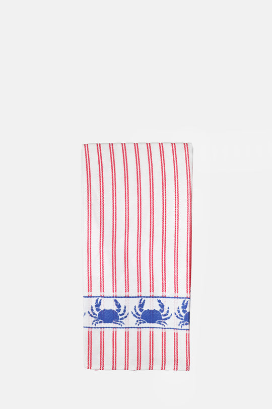 Blue Crab Linen and Cotton Tea Towel