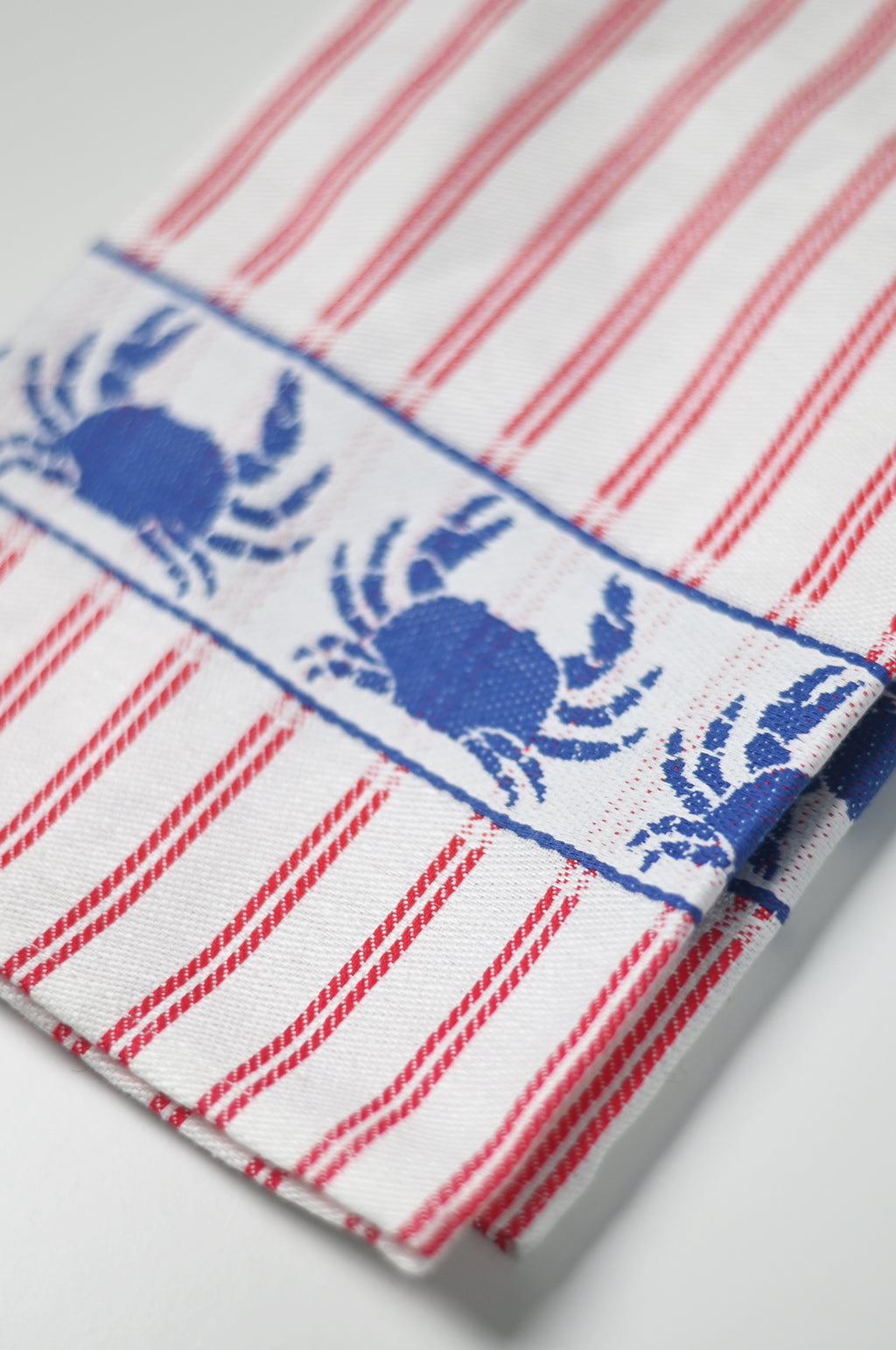 Blue Crab Linen and Cotton Tea Towel