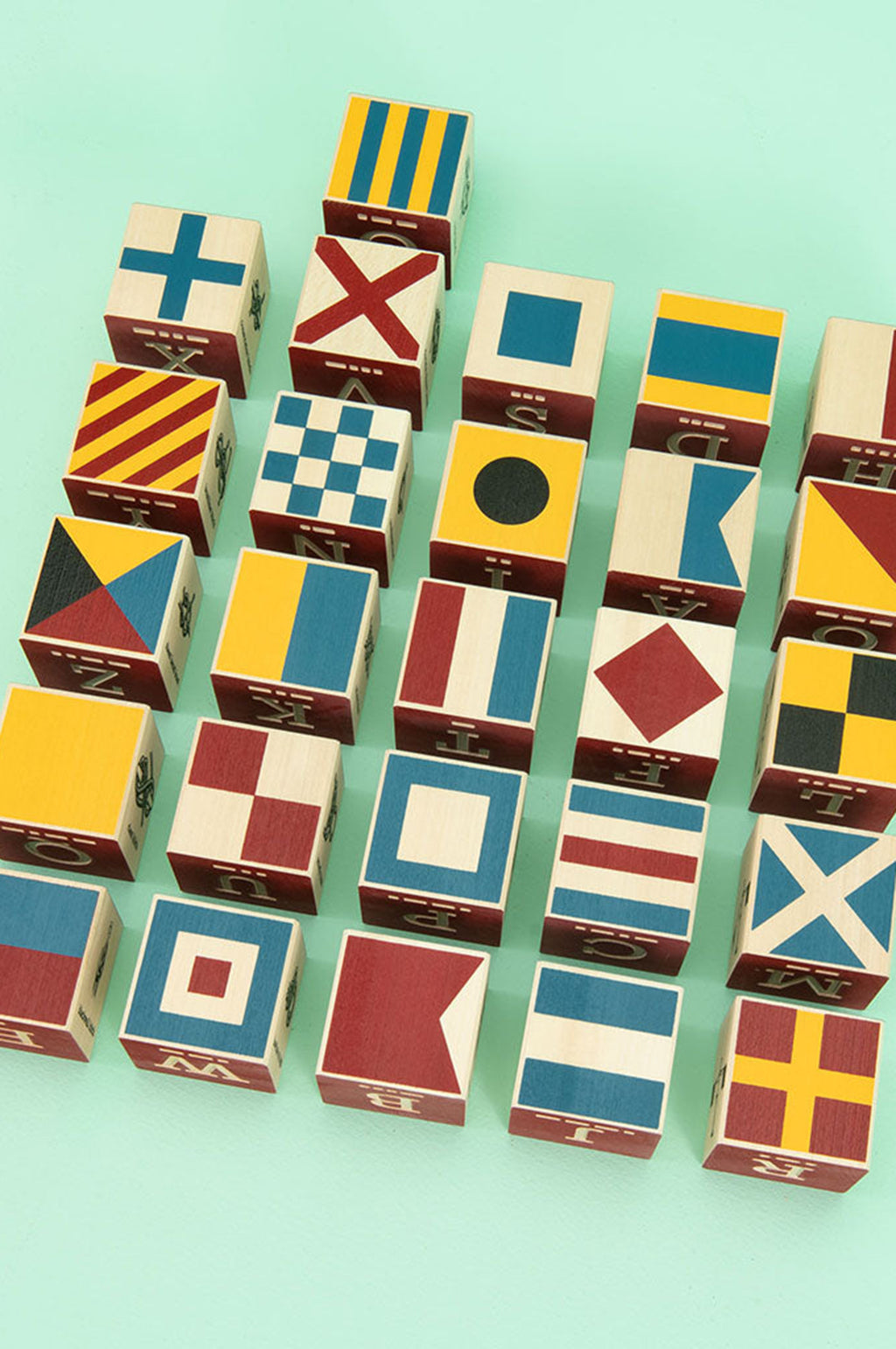 Nautical Blocks with Canvas Bag