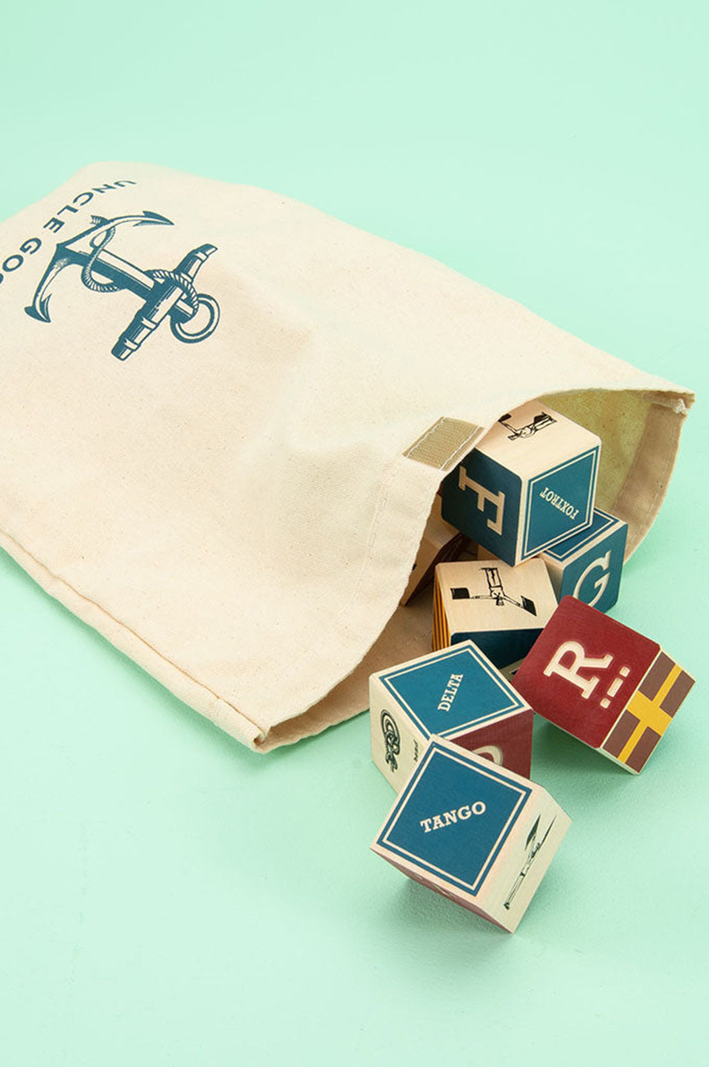 Nautical Blocks with Canvas Bag