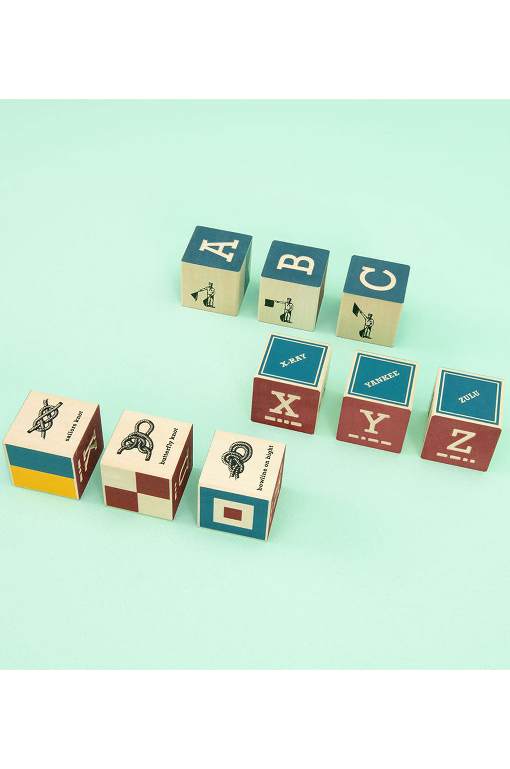 Nautical Blocks with Canvas Bag
